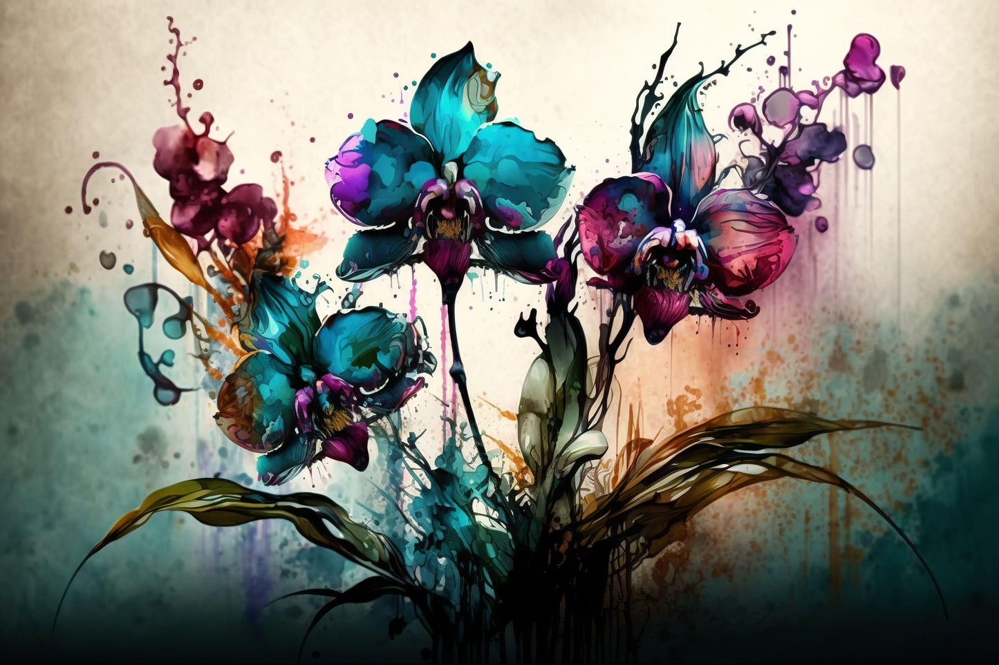 Colorful Orchids  - Canvas, Metal, Acrylic, Framed, or Giclee Print