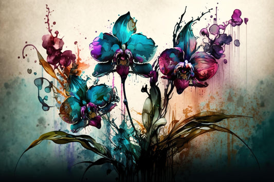 Colorful Orchids  - Canvas, Metal, Acrylic, Framed, or Giclee Print