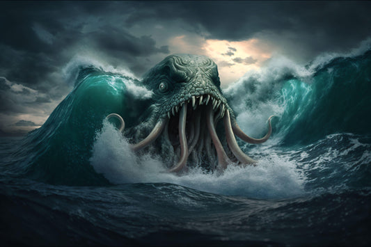 Sea Monster - Canvas, Metal, Acrylic, Framed, or Giclee Print