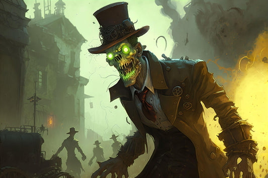 Steampunk Zombie - Canvas, Metal, Acrylic, Framed, or Giclee Print