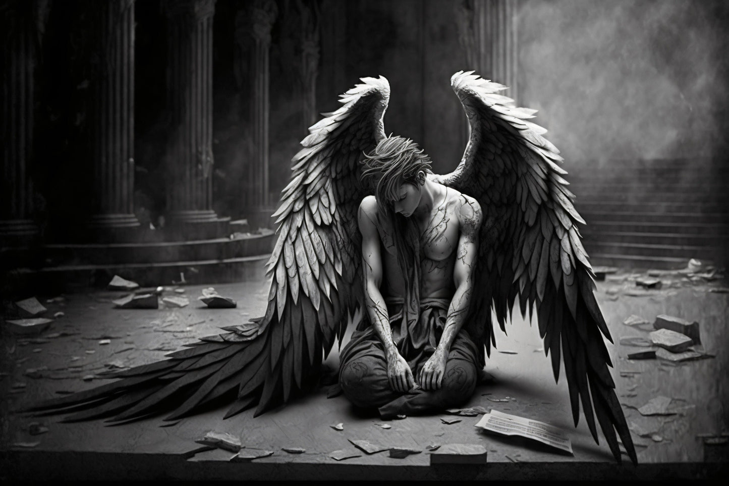 Fallen Angel - Canvas, Metal, Acrylic, Framed, or Giclee Print