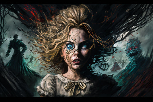 Dark Alice in Wonderland - Canvas, Metal, Acrylic, Framed, or Giclee Print