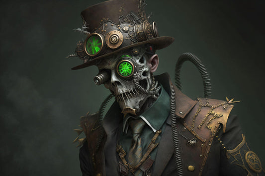 Steampunk Zombie - Canvas, Metal, Acrylic, Framed, or Giclee Print