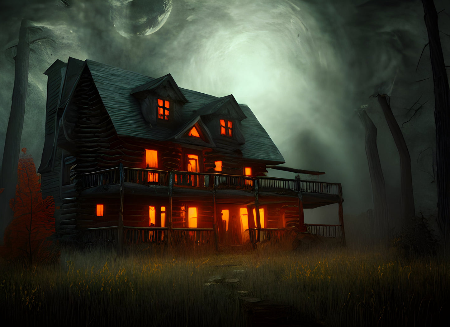 Haunted House - Canvas, Metal, Acrylic, Framed, or Giclee Print