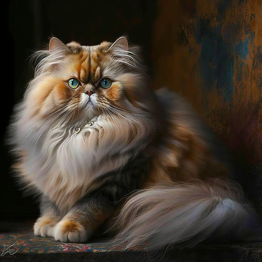 Colorful Persian Cat - Canvas, Metal, Acrylic, Framed, or Giclee Print
