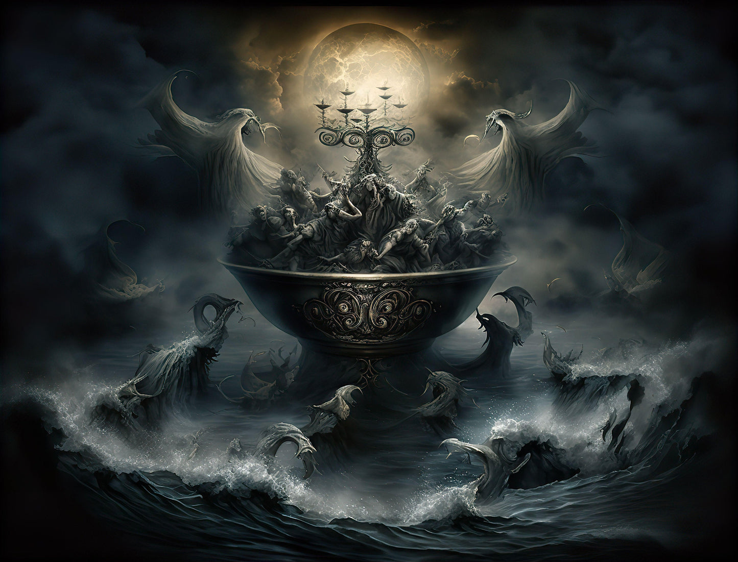 Bowl of Judgement - Revelation - Canvas, Metal, Acrylic, Framed, or Giclee Print