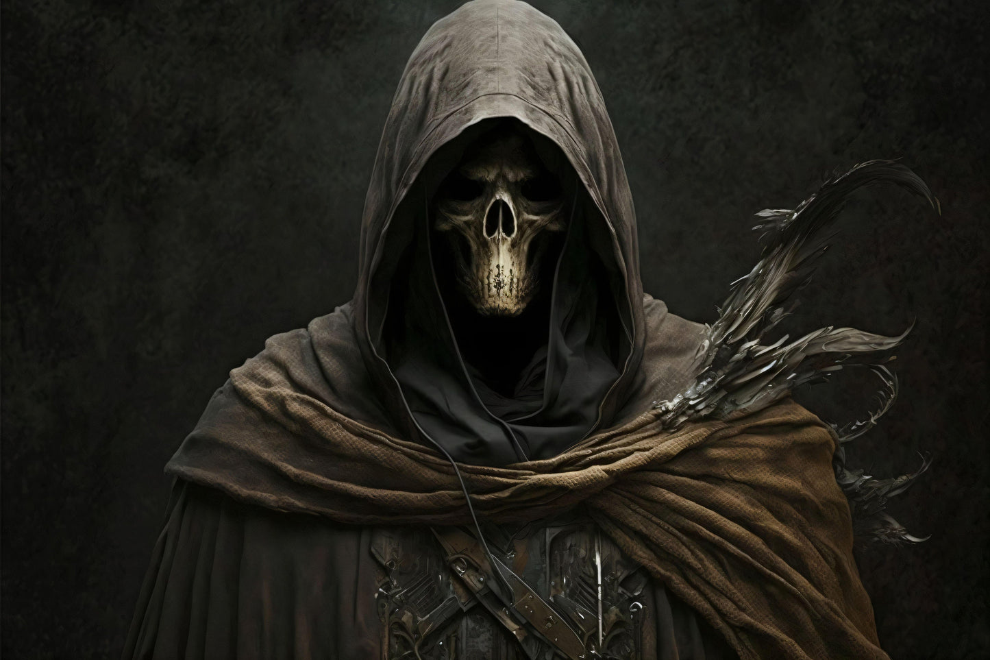 Grim Reaper Portrait - Canvas, Metal, Acrylic, Framed, or Giclee Print