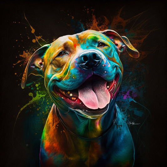 Pitbull - Dog - Canvas, Metal, Acrylic, Framed, or Giclee Print