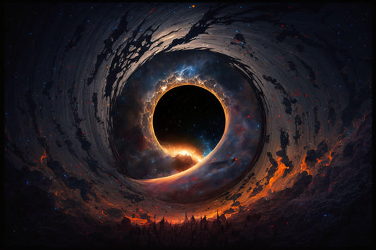 Colorful Black Hole in Space - Canvas, Metal, Acrylic, Framed, or Giclee Print