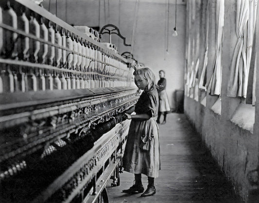 Cotton Mill Girl - Lewis Hine  - Canvas, Metal, Acrylic, Framed, or Giclee Print