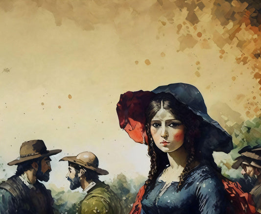 Woman in Blue - Canvas, Metal, Acrylic, Framed, or Giclee Print