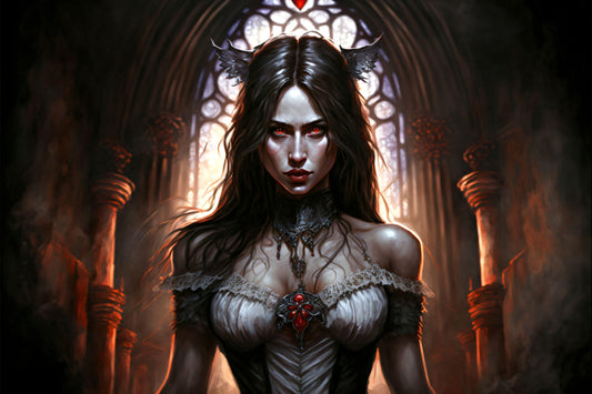 Vampiress - Canvas, Metal, Acrylic, Framed, or Giclee Print
