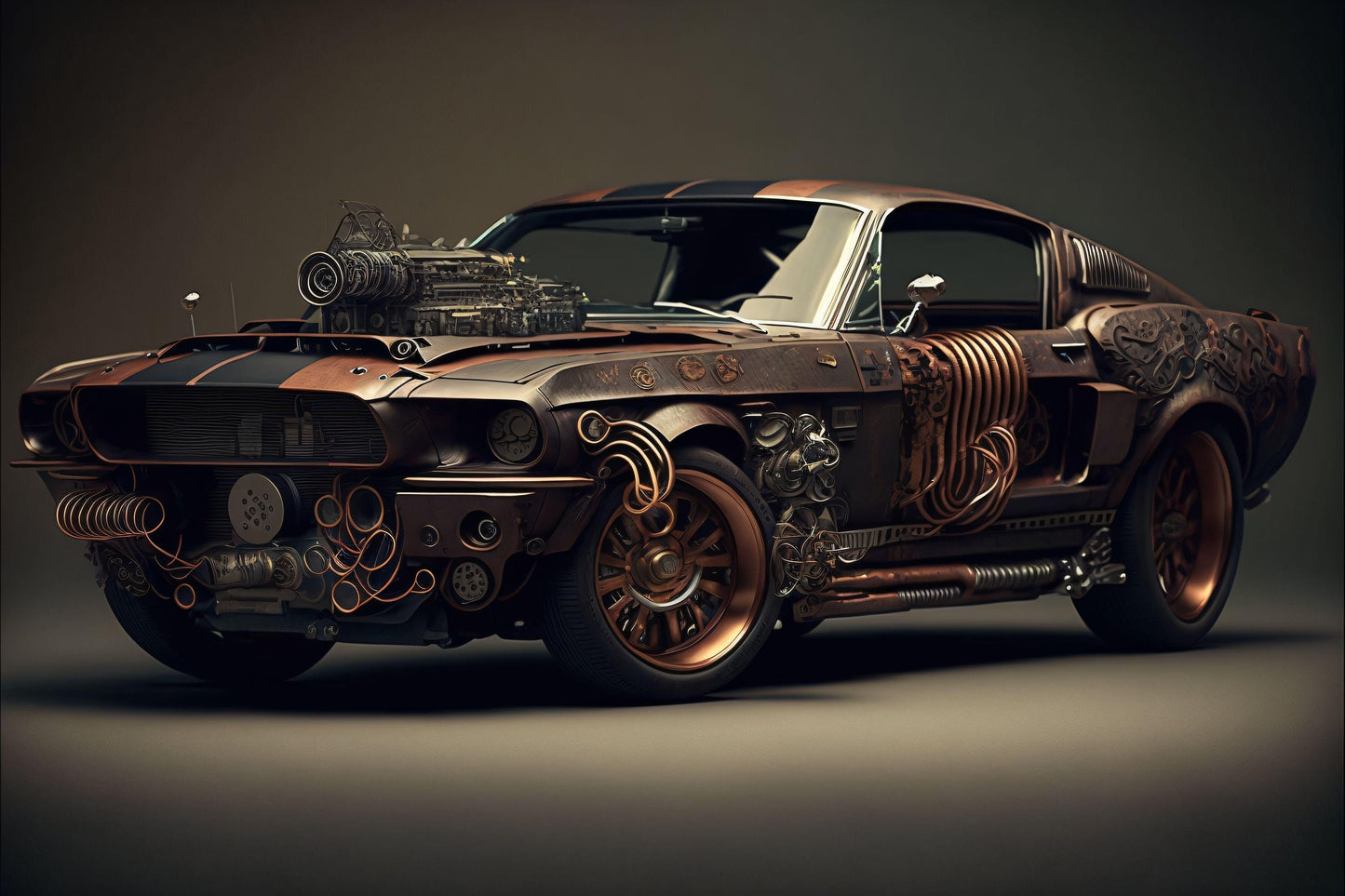 Steampunk Style 1967 Shelby GT5 - Canvas, Metal, Acrylic, Framed, or Giclee Print
