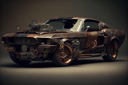 Steampunk Style 1967 Shelby GT5 - Canvas, Metal, Acrylic, Framed, or Giclee Print
