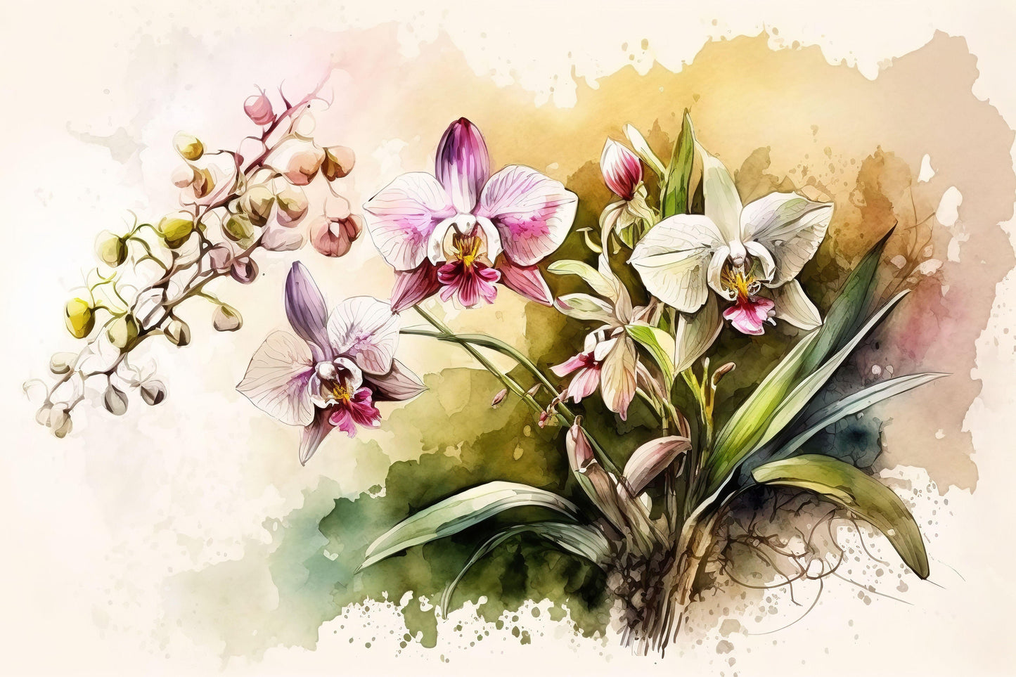 Colorful Orchids  - Canvas, Metal, Acrylic, Framed, or Giclee Print