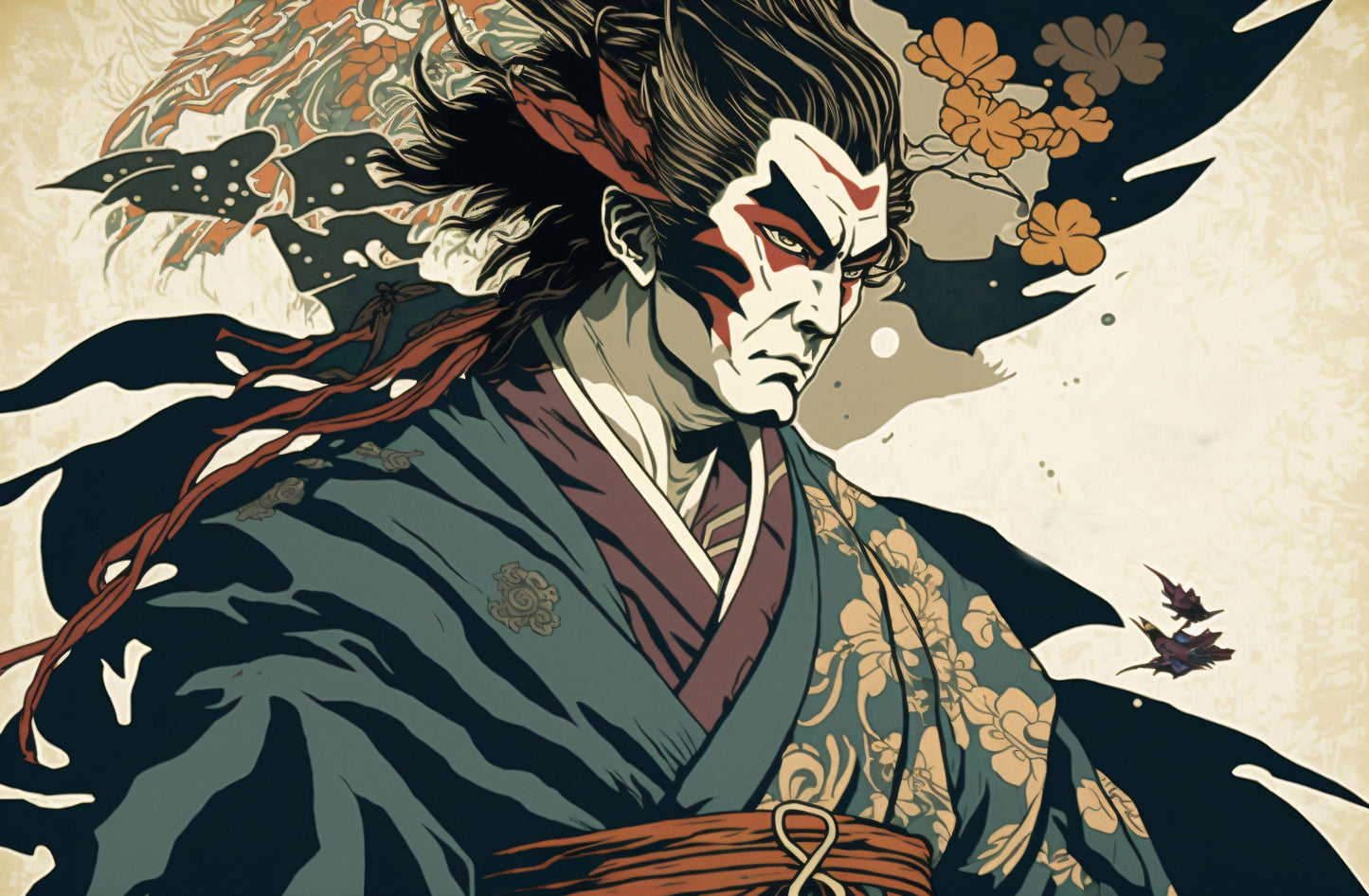 Japanese Samurai - Canvas, Metal, Acrylic, Framed, or Giclee Print