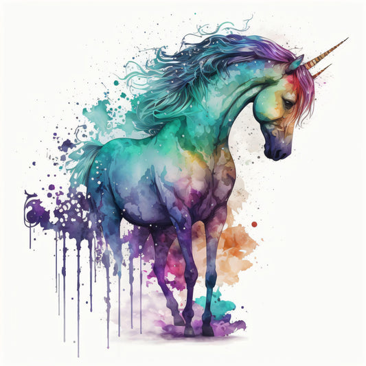 Cute Unicorn Wall Art for Children's Room - Canvas, Metal, Acrylic, Framed, or Giclee Print